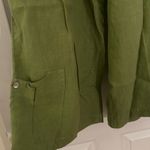 Bryn Walker Bryan Walker Green Casbah Linen Wide Leg Cropped Pants Size XL Photo 2