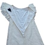 Chequer White Lace Dress Flutter Sleeve‎ Party Cocktail Summer Size 4 Photo 8