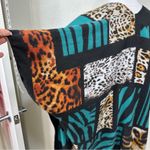 AvaMia Abstract Leopard Print Knit Cape Kimono Western Style Lightweight Green Size undefined Photo 4