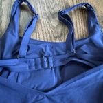 Athleta  Womens Navy Blue Ruched Square Neck One Piece Swim Suit Size Small Photo 5