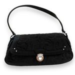 Vera Bradley  Quilted Embroidered Floral Shoulder Bag Black Photo 0