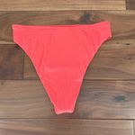 Lulus Ribbed Bikini Bottoms Coral Orange M Photo 3