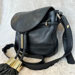 See By Chloe Vicki Black Leather Tassel Crossbody Bag Photo 4