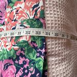 MELLODAY floral large puff sleeve round neck tie back mini dress pockets NWT XS Photo 7