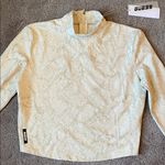 Guess  Erin Mock Neck Python Snakeskin Long Sleeve Crop Top SIZE L Photo 1