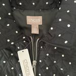 Chico's Black and White Polka Dot Quilted Vest Photo 2