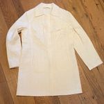 Sigrid Olsen  Quilted Winter White Old Money Trench Jacket Coat Medium Photo 0