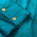 Cato Teal Button-Up Blouse Photo 3