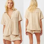frankie's bikinis COPY - Frankie’s bikinis beige fleece top M NWT Photo 1