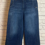 Democracy  Women's 4 Blue Absolution Wide Leg Cropped Jeans Cleanfit Chic Photo 0