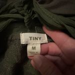 Anthropologie  Tiny Green Olive Isla Lace Embroidered tie dress size M Photo 4