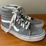 Vans Sk8 Hi-Top Canvas Grey White Sneaker Lace Up Skater Shoe W8.5 Photo 0
