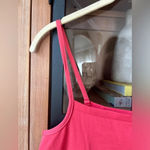 Wolford Cami Tank Top sleeveless square neck tee coral red spaghetti straps Size M Photo 3