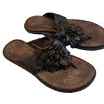 Born Astrid Flower Leather Flip Flop Sandal Size 6 Photo 3