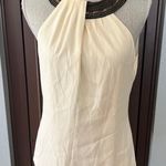 Cache Ivory Silk Embellished Halter Top Photo 0