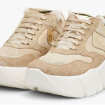 NWOT Voile Blanche Platform Monster Sneakers Sz. 40 (US 10) Gold Photo 0