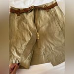 Isabel Marant  Leather Belted Mini Skirt Cotton Linen Size 36 Photo 2