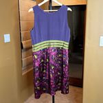 Boden USA Boden Limited Edition Dress Silk Sleeveless Pencil Lined Floral Purple Size 12 Photo 11