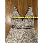 Nicholas Revolve  Azalia Lace plunge Trumpet glam Midi Dress Grey Black V Neck 0 Photo 9