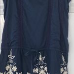 Andree Blue Navy Blue Romper with Cream Detailing Photo 1