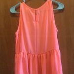 Francesca's Bright Pink Peplum Tank Top Size Small. Photo 2