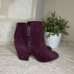 1. State  burgundy suede side zip booties sz 7.5 Photo 3