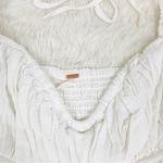 Free People  Cream White Chloe Smocked Sweetheart Milkmaid Top Peasant Medium New Photo 3