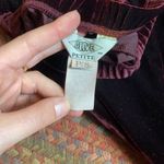 VINTAGE DARK WINE RED VELVET LEGGINGS Photo 2