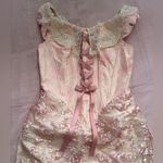Lacemade Pink Ruffled Victorian Bustle Lace Dress Size M Photo 1