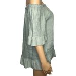Terzo Millenno Made in Italy Mint Green 100% Linen Off The Shoulder Top Sz Small Photo 1