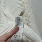 & Other Stories & Other Stories White Ribbed Fringe Sweater Size‎ Small Photo 2