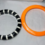 Vintage 80s‎ Set of Bangle Bracelets Orange Photo 0