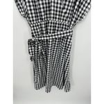 Grayson Social Womens Black Gingham Print Dress Belted Size 4X NWT Cap Sleeve Photo 4