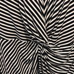 Soma  Asymmetrical Twist Waist‎ Midi Dress Black Striped Jersey Pockets SIze XXL Photo 1