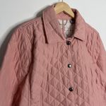 NWOT Pink Quilted Jacket With Pockets Snap Button 16/18 Chico's 3 Photo 2