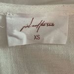 Girl and the Sun Verity White Linen Cotton Mini Dress Womens Size Extra Small Photo 1