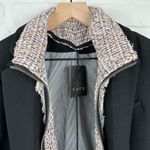 FATE. Black one button Blazer tweed removable insert Size Small NWT 2 in 1 Photo 4