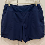 Lands' End LANDS’ END Swim Shorts Pull On Navy Blue Womens Size 1X 16W-18W Photo 0