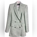 ZARA  Tweed Green Blazer Photo 5