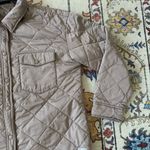 Free Country  Taupe/Lavender Quilted Lightweight Snap Button Shacket Medium Photo 3