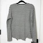 Current/Elliott Current Elliott The Slice Grey Stripe Oversized Long Sleeve Tee Size 0 Photo 6