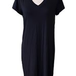 C&C California Black Rayon T-shirt Dress Photo 4