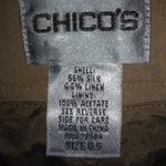 Chico's  6 31x30 Beige Linen Silk Fitted Dress Pants Photo 1