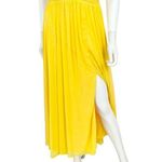 Terani Couture Yellow Open Leg Slit Cross Back Sleeveless Prom Dress Size 4 Photo 3