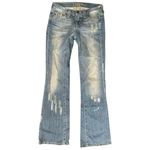 Hippie Denim Vintage Women’s Size 25 Blue Destroyed Rhinestone Embellished Jeans Photo 1