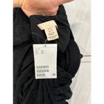 H&M NWT  Patterned Long Sleeve Stand Collar Draped Mini Dress Black Women's XS Photo 4