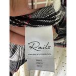 Rails  Hunter Black White Cherry Flannel Like Plaid Button Down Open Pocket Shirt Photo 6