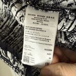 Escada Black,White Textured Lady Jacket with Fringe Details and Pockets Polished Black Size 38 Photo 7