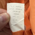 Phillipe Adec Womens Blazer Size 10 Orange Linen Long Sleeve Career Jacket Photo 5