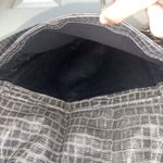 Vintage Sharif Black Croc Embossed Leather Shoulder Bag Gray Photo 2